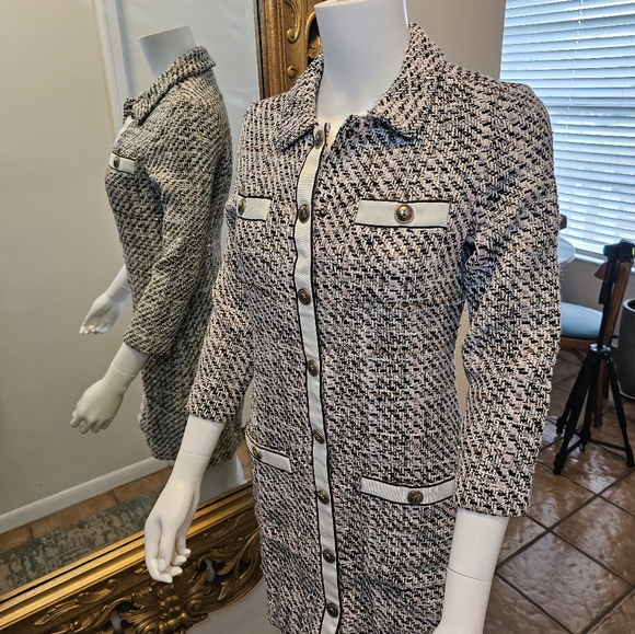 MAJE Renatola Tweed Shirt Dress (Pre-loved) - Picture 13 of 15
